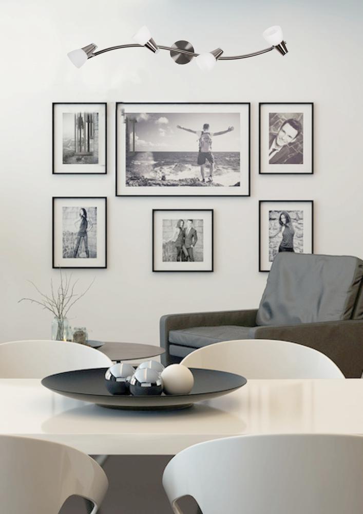 SELIA lampa sufitowa listwa 4x40W G9 nikiel mat/chrom biały (bż)