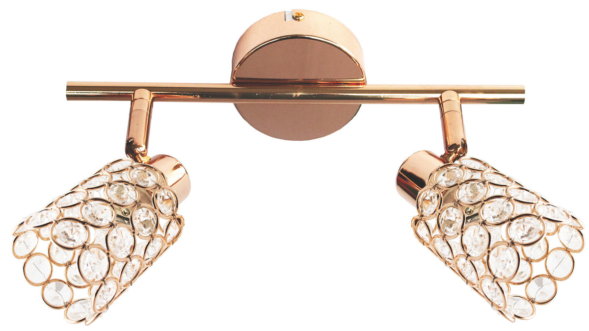 YORK lampa sufitowa listwa 2x40W G9 mosiądz (bż)