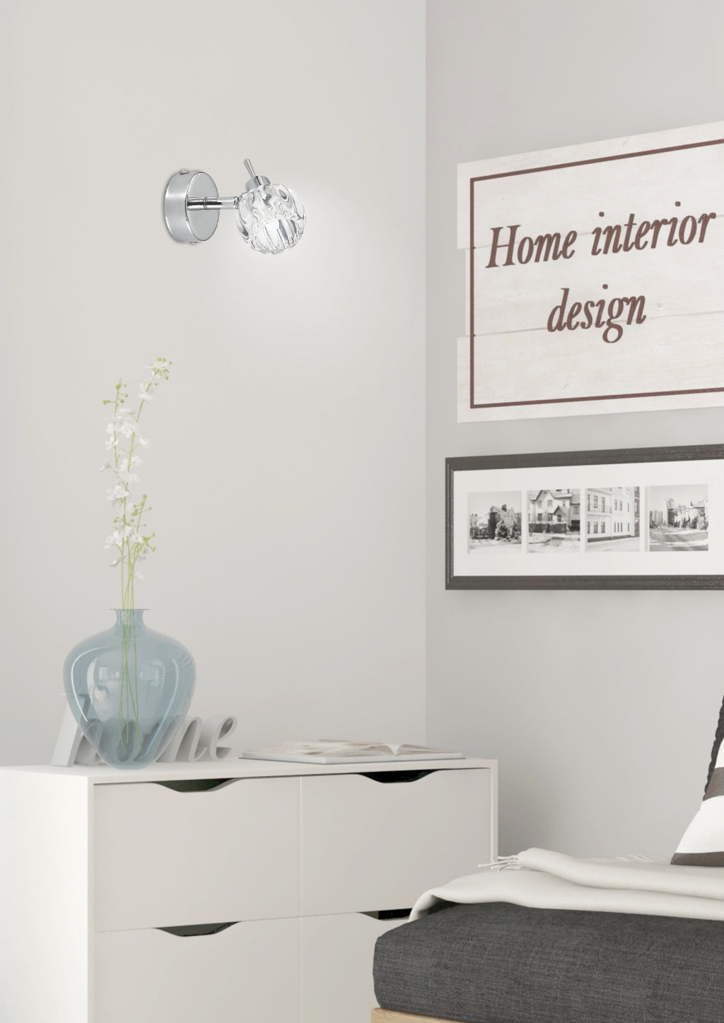 BOMBOLA lampa kinkiet 1x40W G9 chrom bez żarówek