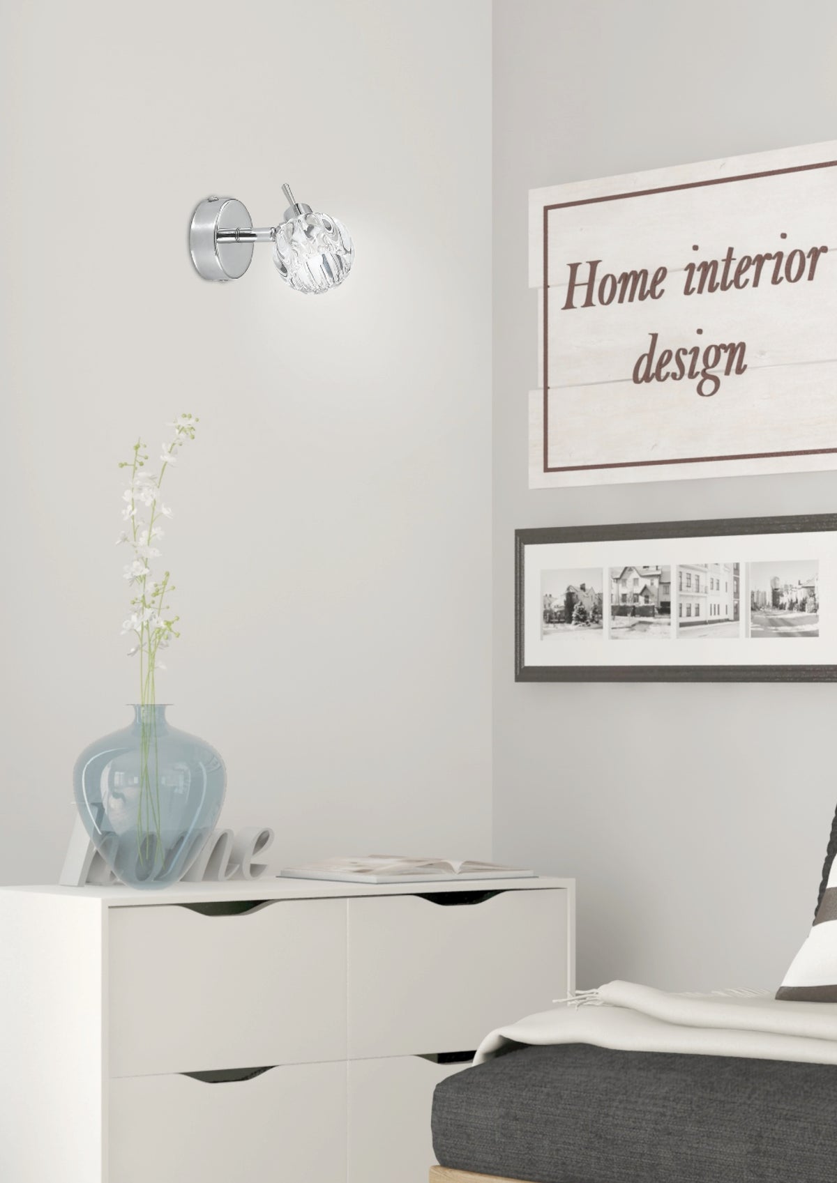 BOMBOLA lampa kinkiet 1x40W G9 chrom bez żarówek