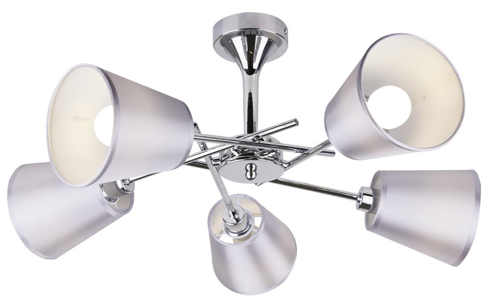 VOX lampa wisząca 5x40W E14 chrom z abażurem