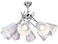 VOX lampa wisząca 8x40W E14 chrom z abażurem