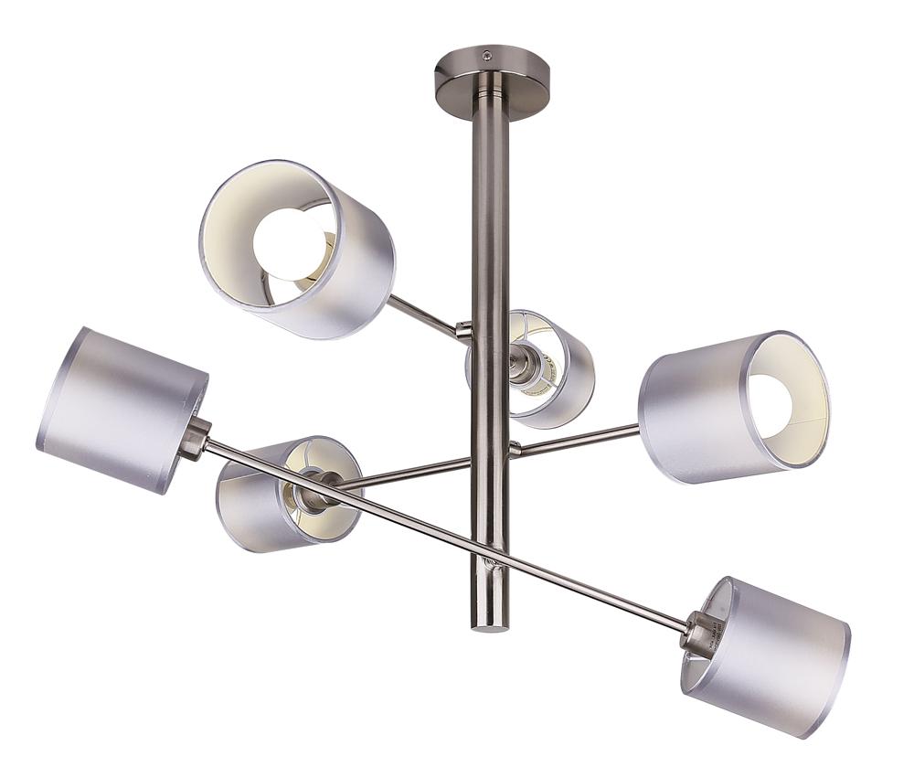 SAX lampa wisząca sztyca 6x40W E14 satyna