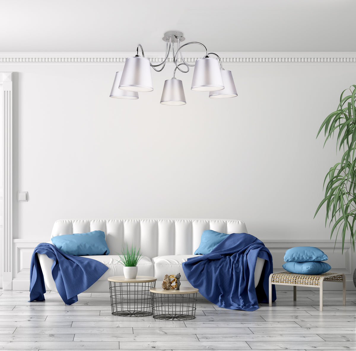 LUK lampa wisząca 5x40W E14 chrom