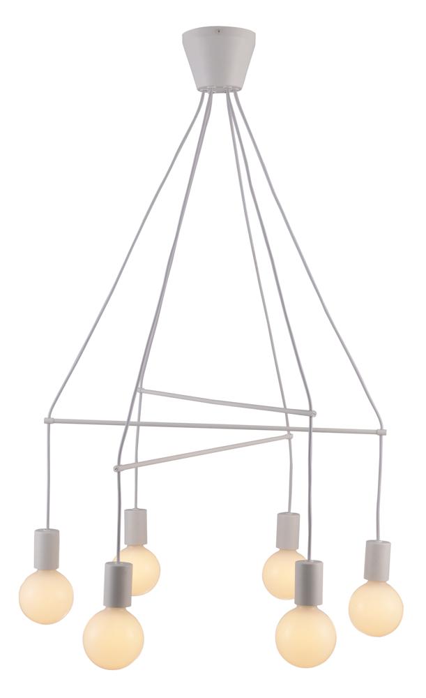 ALTO lampa wisząca 6x40W E27 biały matowy