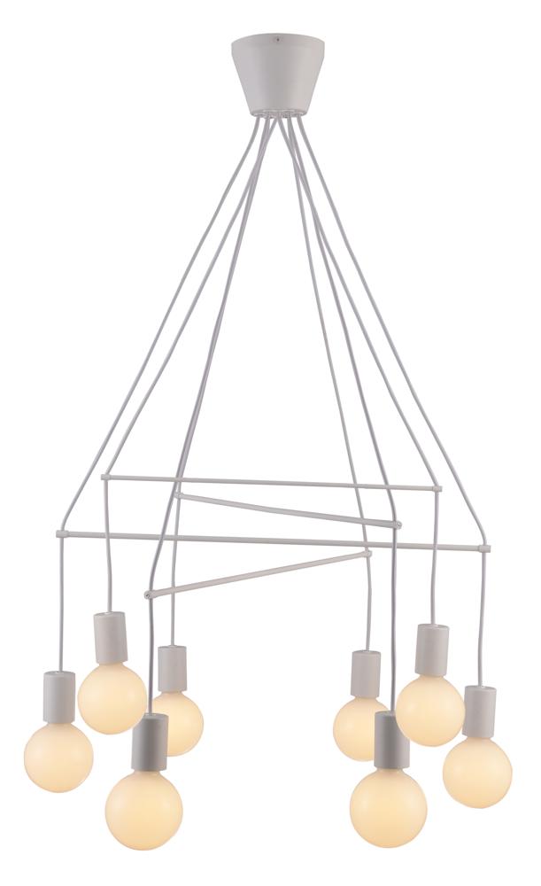 ALTO lampa wisząca 8x40W E27 biały matowy