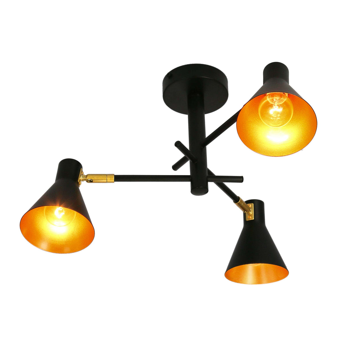 LESS lampa wisząca 3x40W E14 czarny matowy