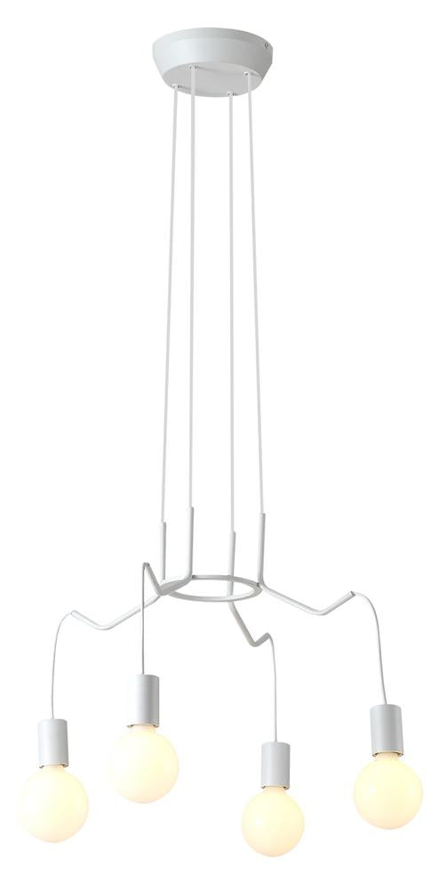 BASSO lampa wisząca 4x40W E27 biały matowy
