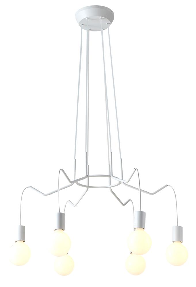 BASSO lampa wisząca 6x40W E27 biały matowy