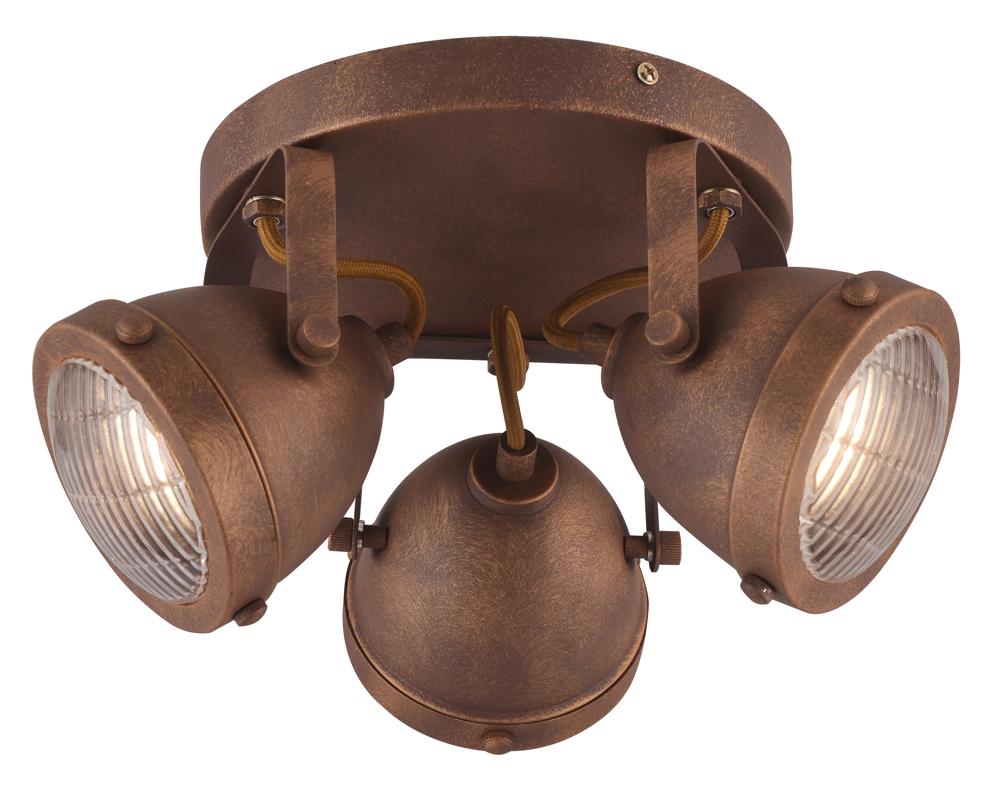 FRODO lampa sufitowa plafon 3x40W GU10 rdzawy
