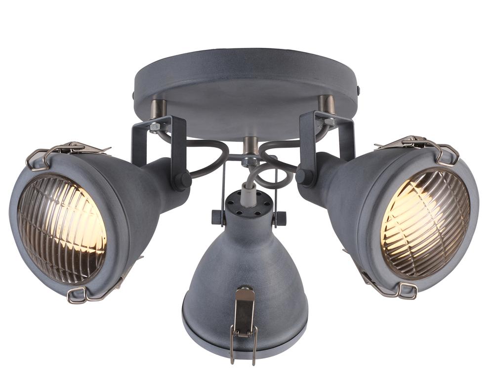 CRODO lampa sufitowa plafon 3x40W E14 szary