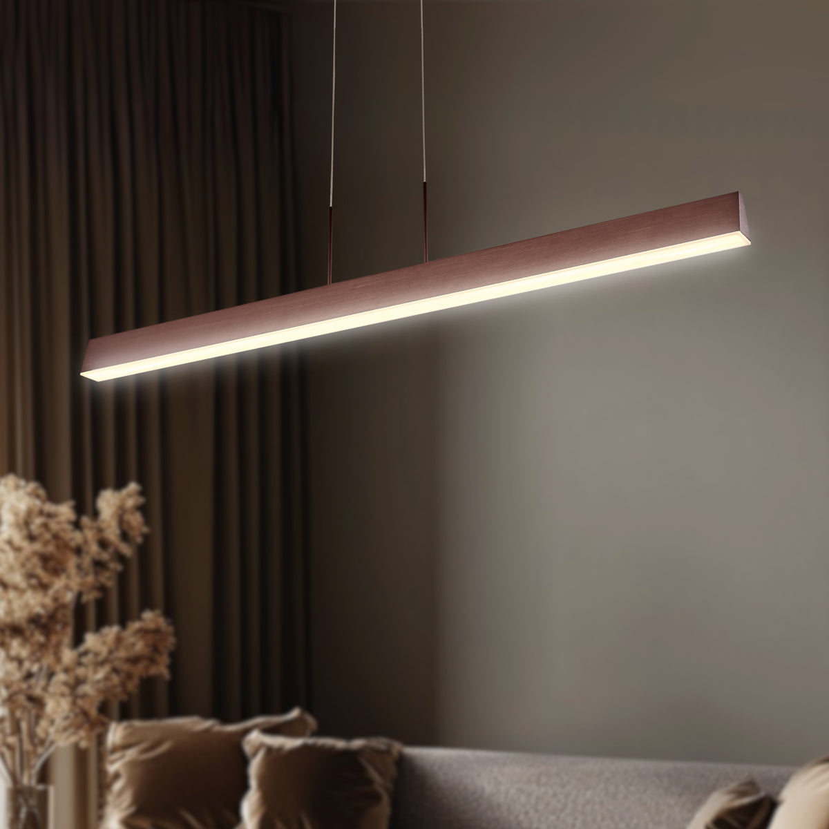 COCONUT lampa wisząca 100x8 28W LED brązowy 4000k apeti