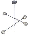 PAKSOS lampa wisząca 4xmax 5W G9 LED szary apeti