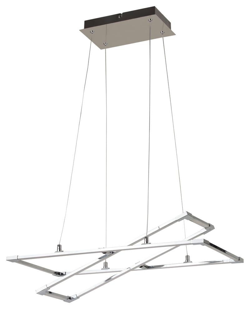 KSEROS lampa wisząca 60x30 35W LED srebrno szary 4000k apeti