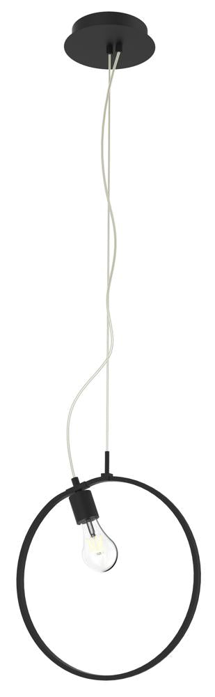 SKIROS lampa wisząca 35 1x60W E27 LED+12W LED czarny 4000k apeti