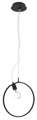 SKIROS lampa wisząca 35 1x60W E27 LED+12W LED czarny 4000k apeti