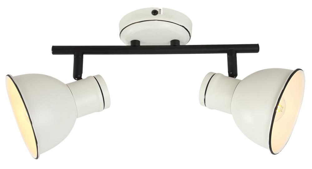 ZUMBA lampa sufitowa listwa 2x40W E14 białāy+czarny