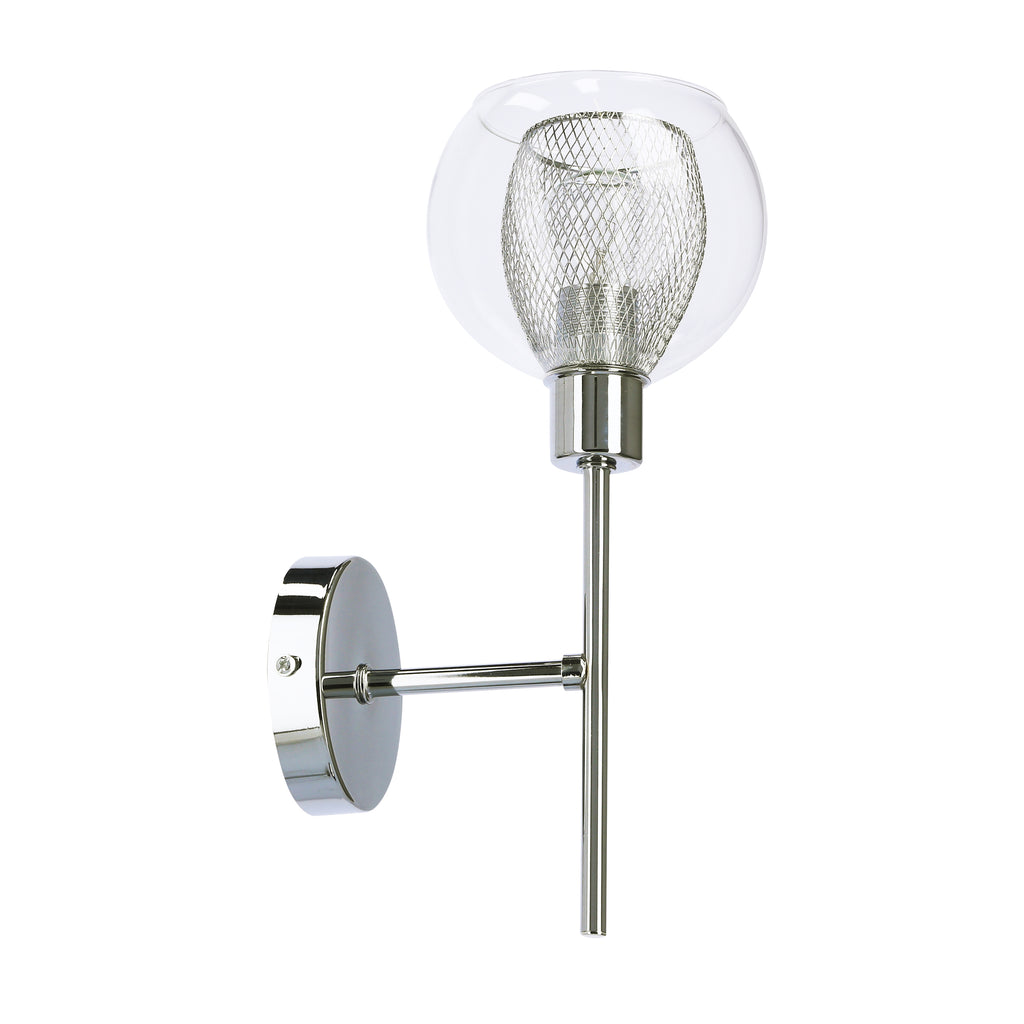 OZZO kinkiet 1x40W E14 chrom klosz bezbarwny