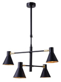 LESS lampa wisząca 4x40W E14 czarny matowy