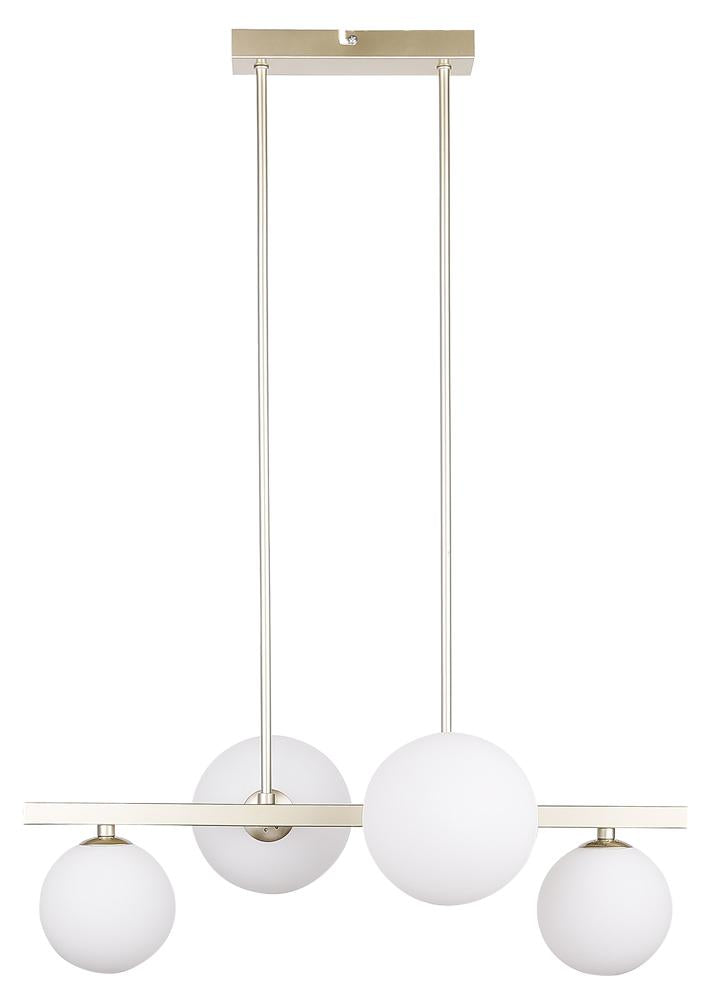 KAMA lampa wisząca 4x28W G9 mosiądz