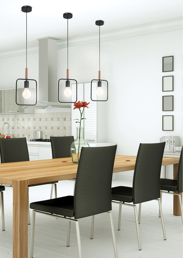 FRAME lampa wisząca 1x60W E27 czarny
