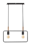 FRAME lampa wisząca 2x60W E27 czarny