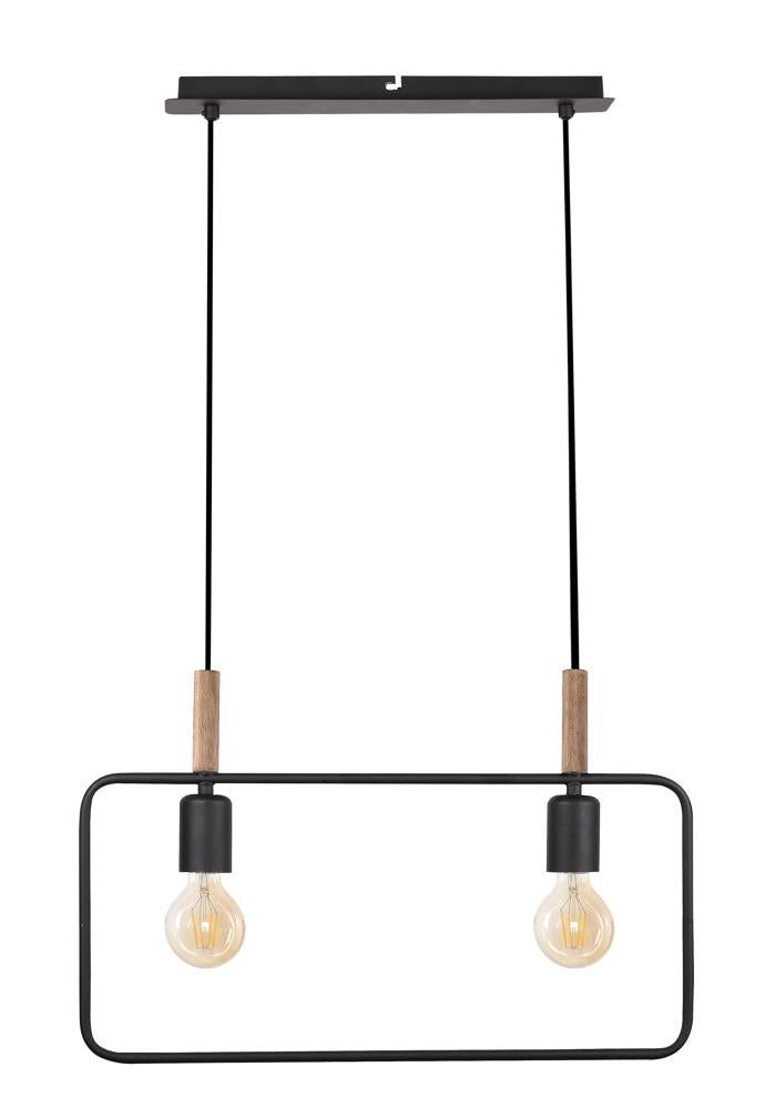 FRAME lampa wisząca 2x60W E27 czarny