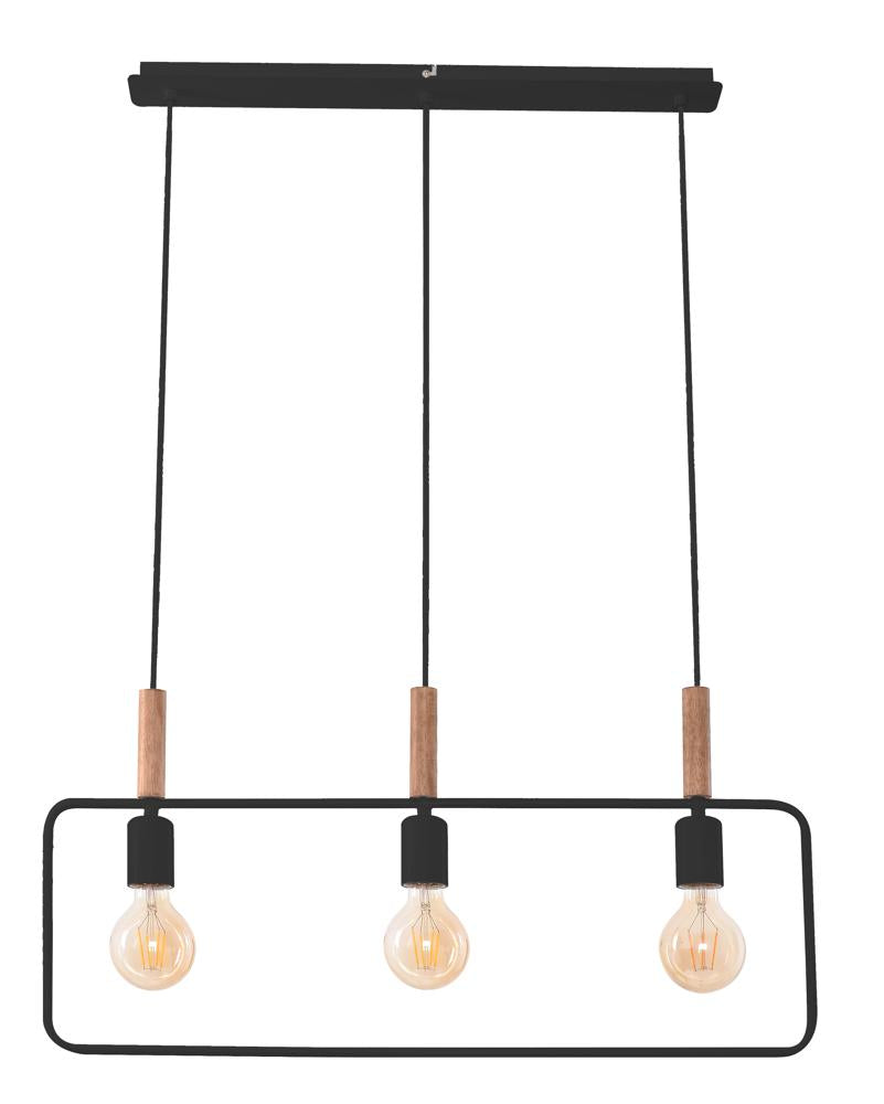 FRAME lampa wisząca 3x60W E27 czarny