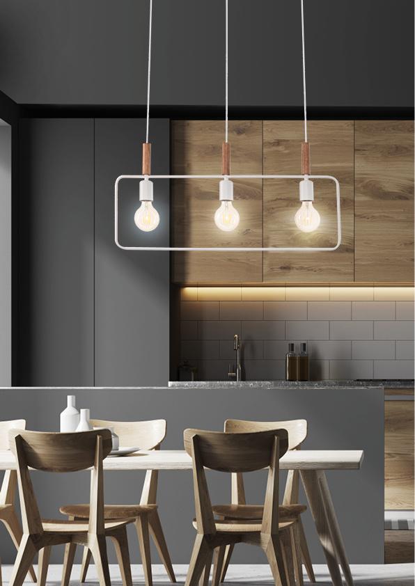 FRAME lampa wisząca 3x60W E27 biały