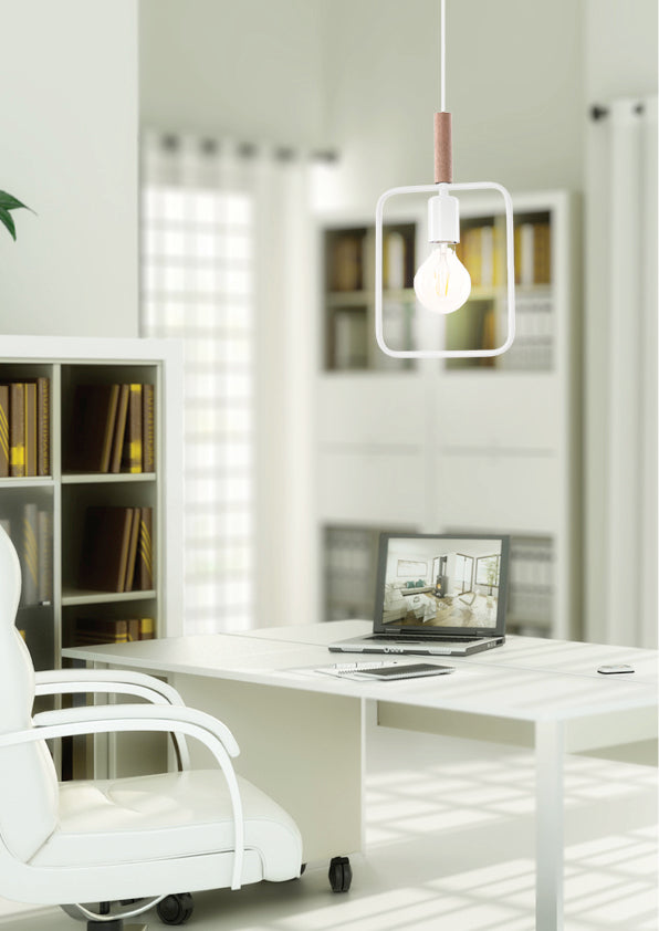 FRAME lampa wisząca 1x60W E27 biały
