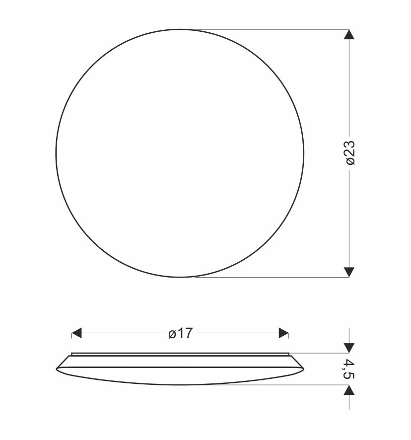lampa sufitowa mega plafon 23 12W LED 4000k biały