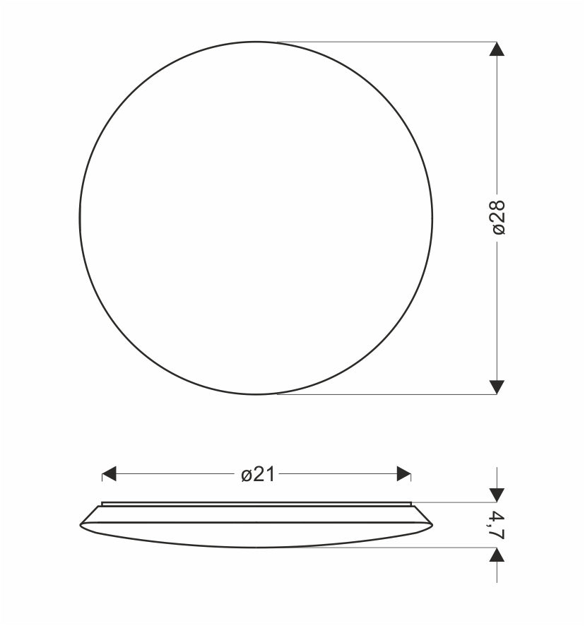 lampa sufitowa mega plafon 28 18W LED 4000k biały