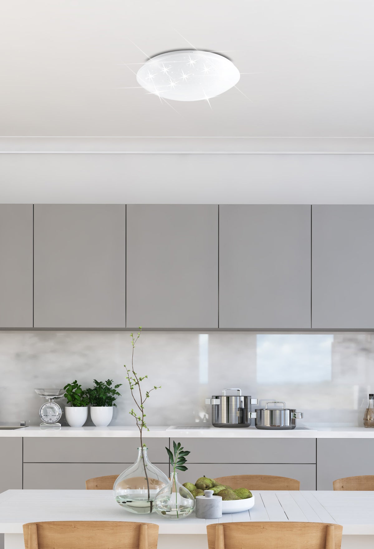 MAGNUS lampa sufitowa plafon 24W LED 38cm klosz biały 4000k