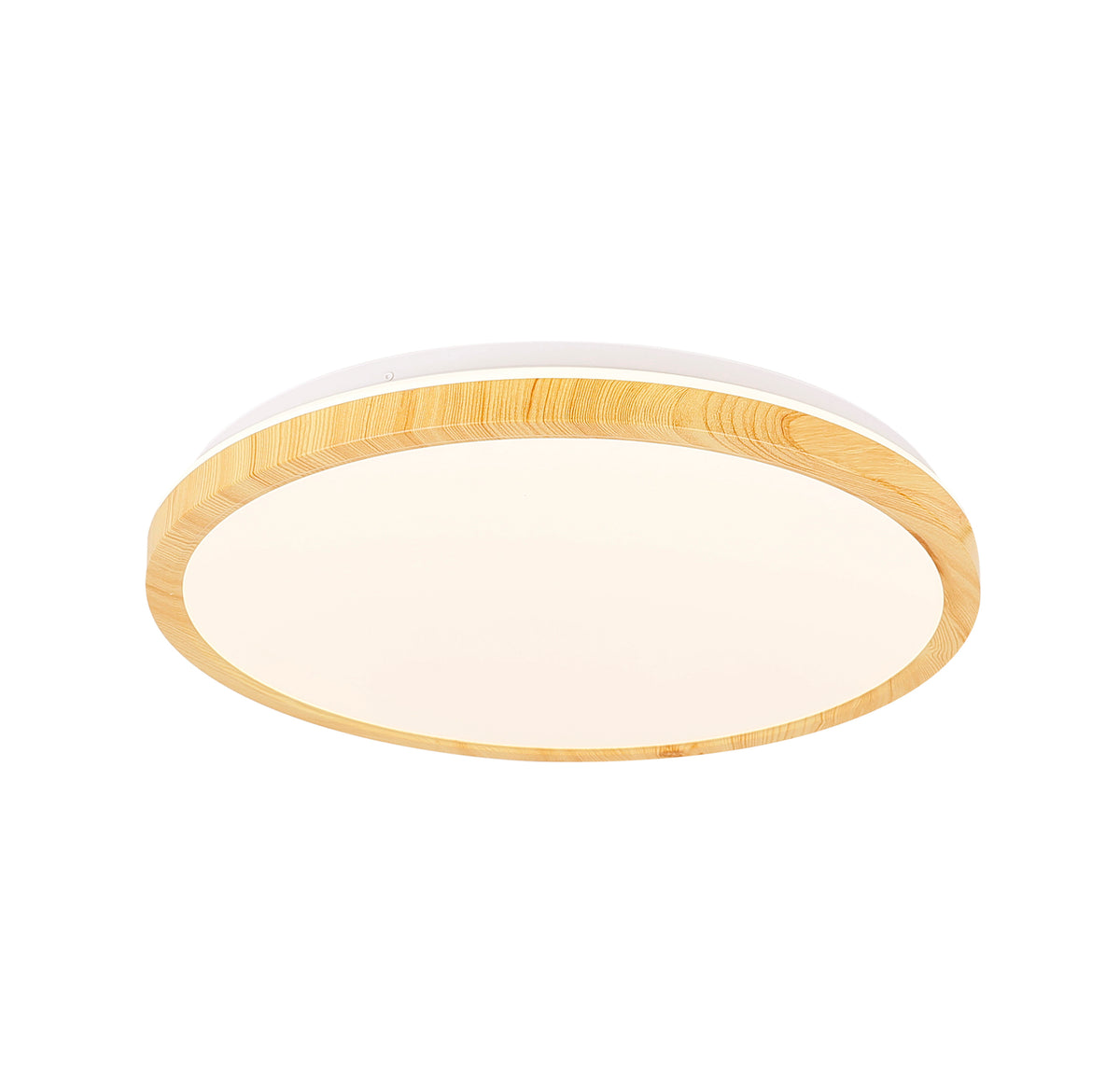 lampa sufitowa gandava plafon 24W LED biało drewniany 4000k