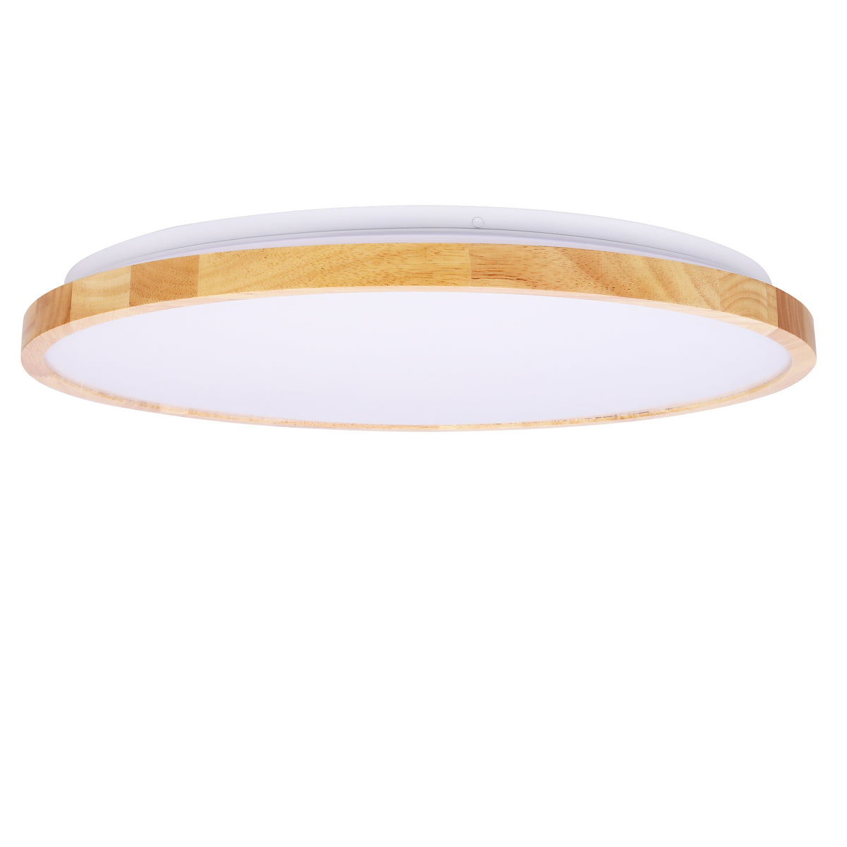 lampa sufitowa gandava plafon 36W LED biało drewniany 4000k