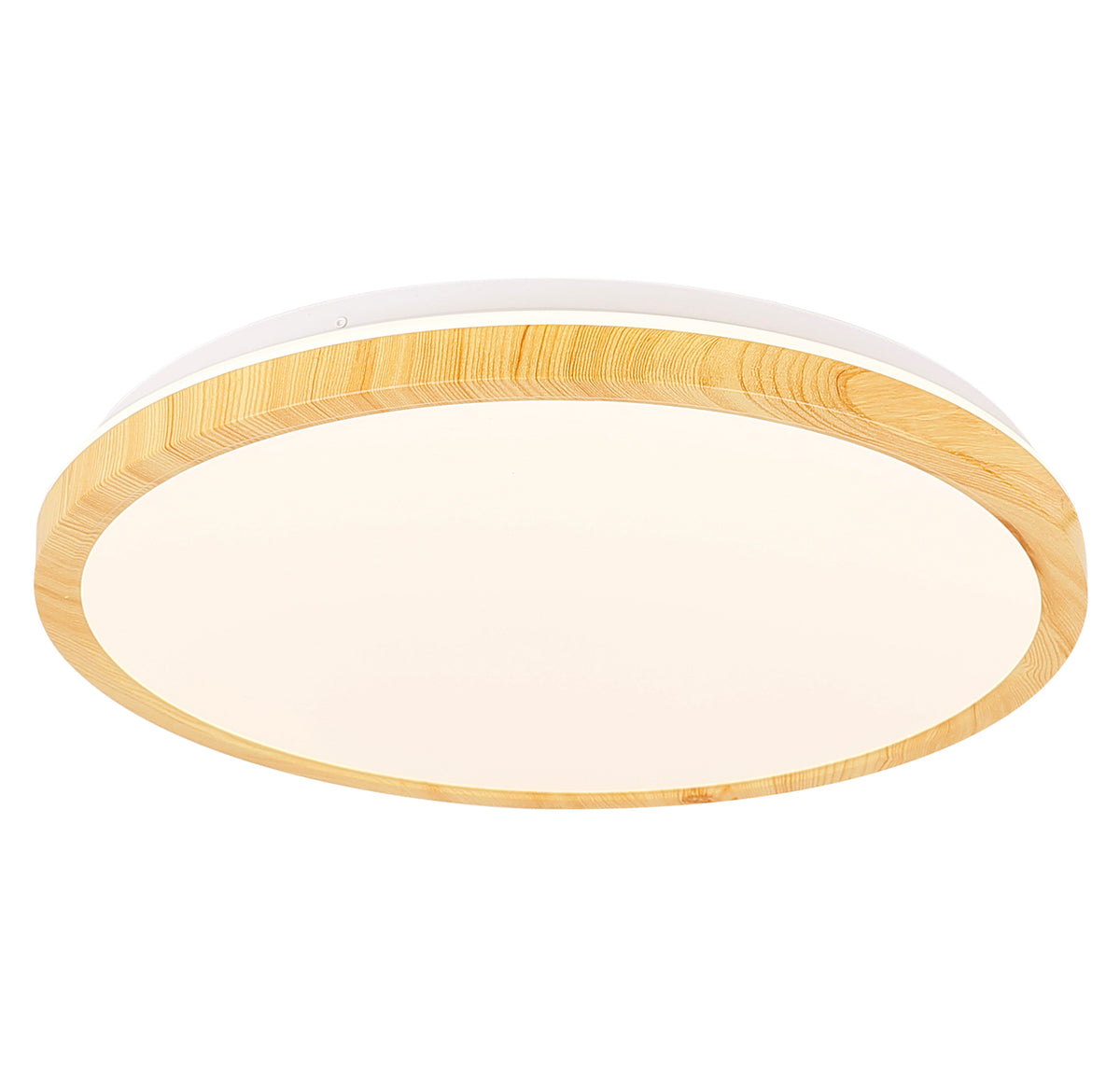 lampa sufitowa gandava plafon 36W LED biało drewniany 4000k