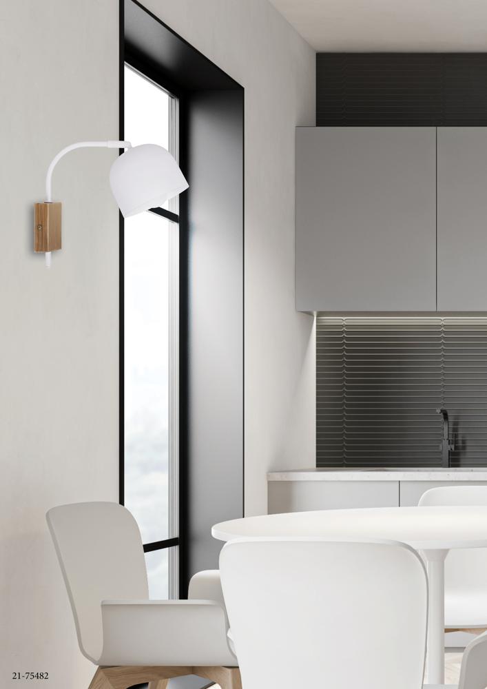 RUPI lampa kinkiet 1x40W E27 biały