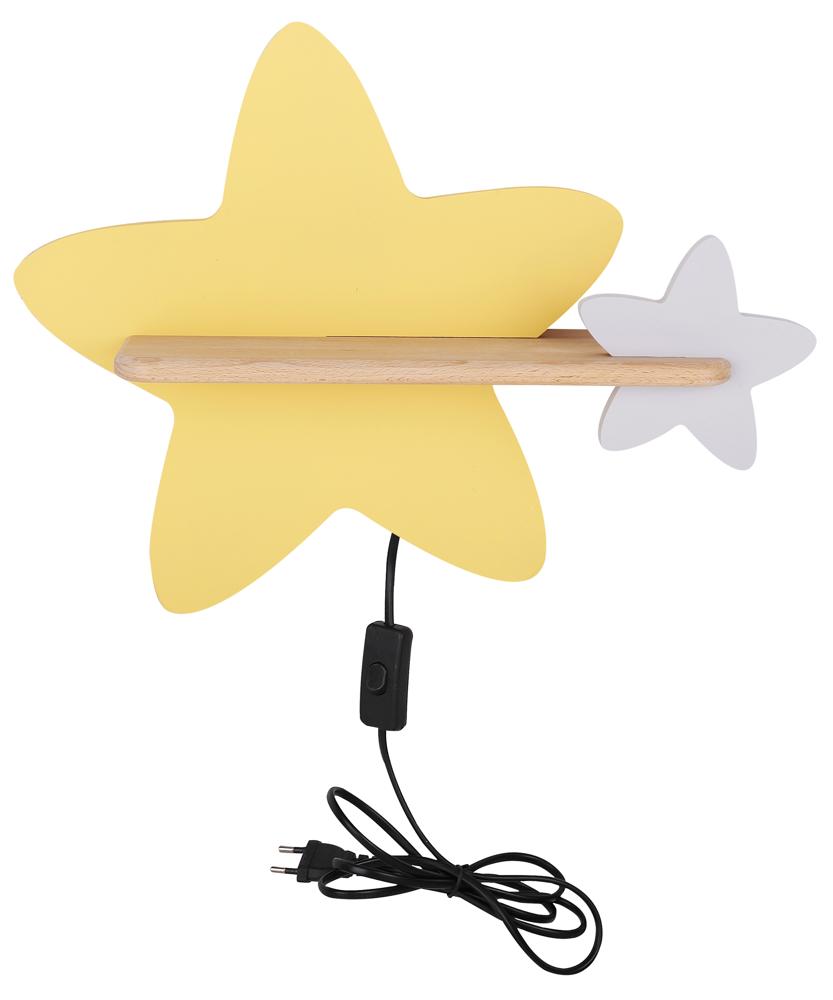 STAR lampa kinkiet ścienny 5W LED iq kids z przewodem z wł. i wtyczką