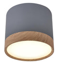 TUBA lampa sufitowa 9W LED 8,8/7,5 drewniany+szary 4000k