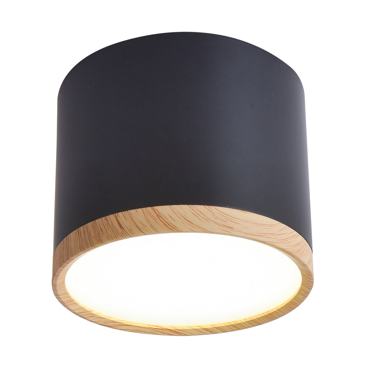 TUBA lampa sufitowa 9W LED 8,8/7,5 drewno+czarny 4000k