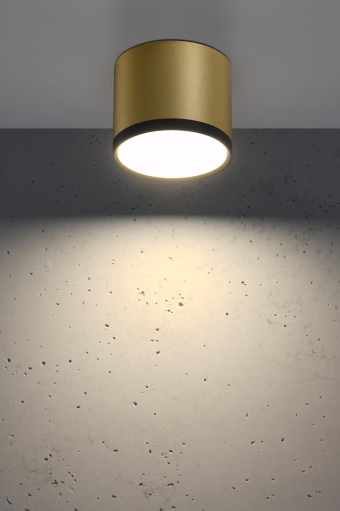 TUBA lampa sufitowa 9W LED 8,8/7,5 czarny+złoty mat 4000k