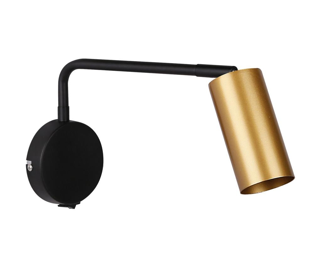 Tina lampa kinkiet czarno złoty 1x15W GU10