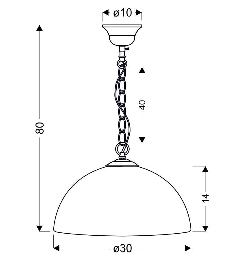SUGAR lampa wisząca 1x60W E27 patynowy