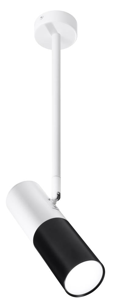 TUBA lampa wisząca/sztyca 1x15W GU10 6,8/19,5 czarny+biały