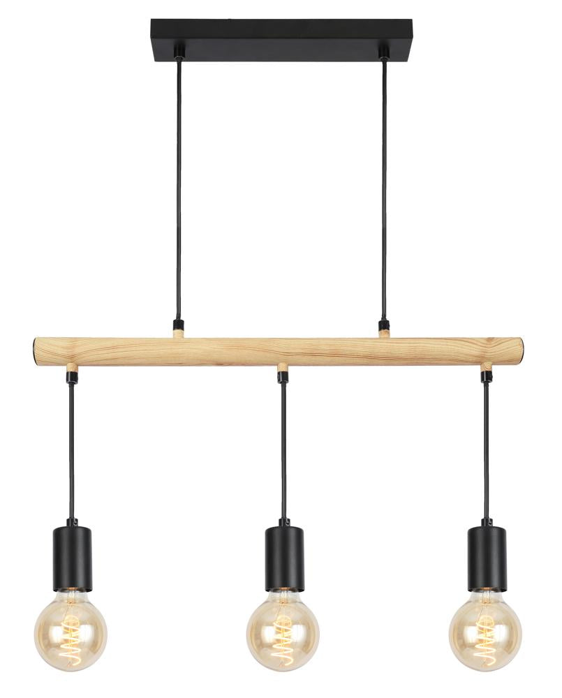 IZZY lampa wisząca 3x60W E27 czarny