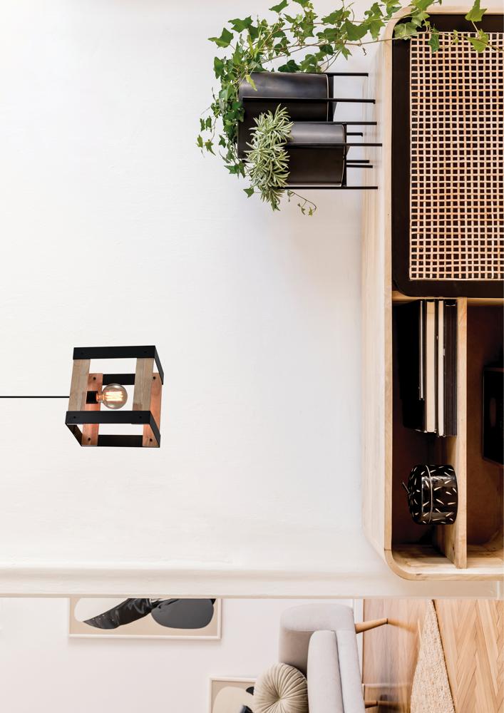 Varna lampa wisząca czarny 1x40W E27 klosz czarny