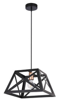 Origami lampa wisząca czarny 1x40W E27 klosz czarny
