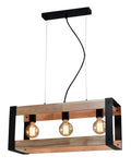 Varna lampa wisząca czarny 3x40W E27 klosz czarny