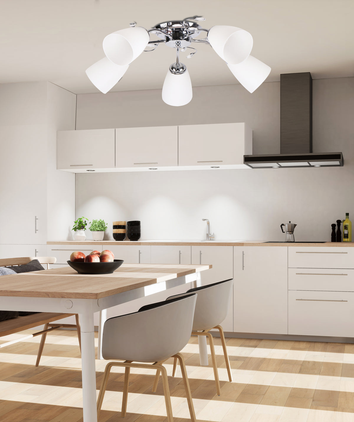 URSELLA lampa sufitowa 5x40W E14 biały