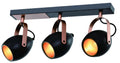 Anica lampa sufitowa listwa czarny 3x40W E14 odbłyśnik złoty